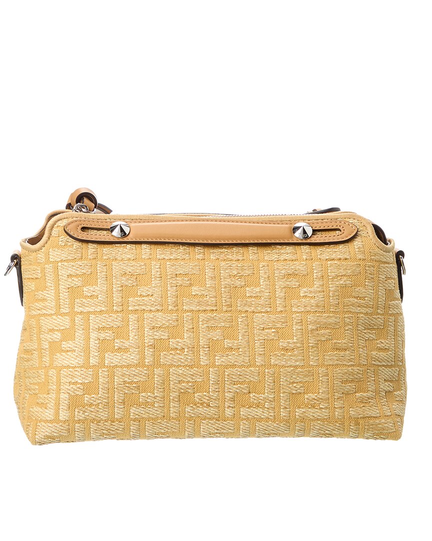 Fendi By The Way Soft Medium Ff Raffia & Leather Shoulder Bag Rovelle Bags