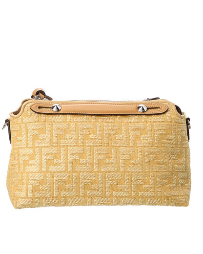 Fendi By The Way Soft Medium Ff Raffia & Leather Shoulder Bag Rovelle Bags