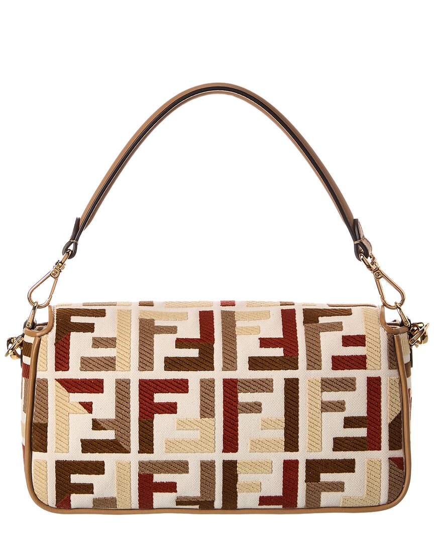 Fendi Baguette Canvas Shoulder Bag Rovelle Bags