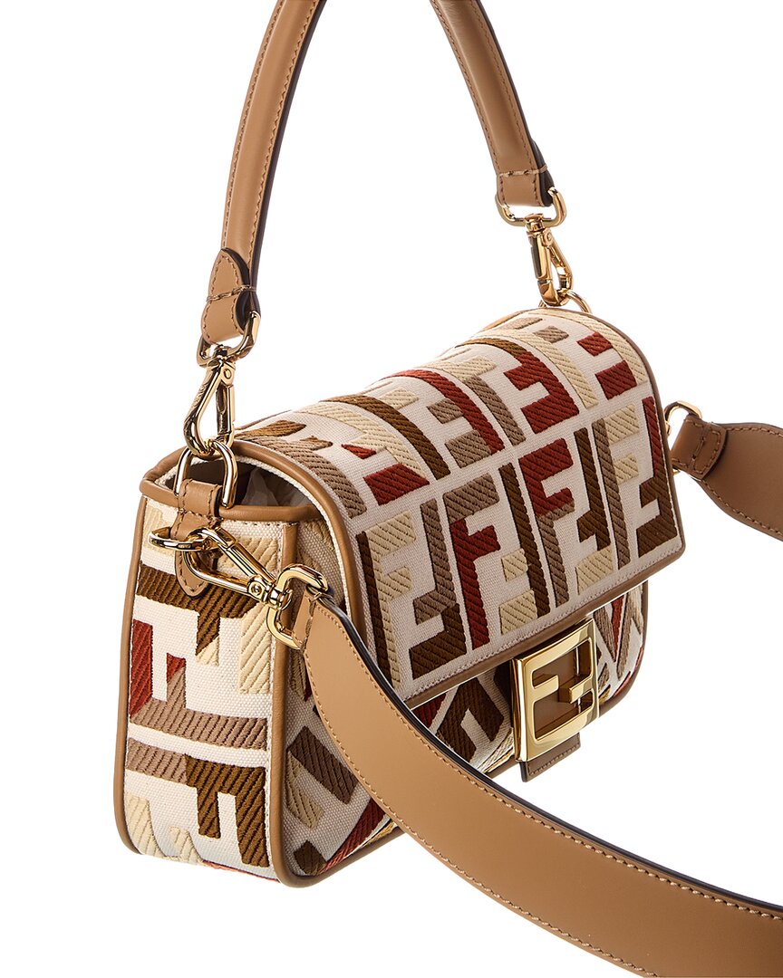 Fendi Baguette Canvas Shoulder Bag Rovelle Bags