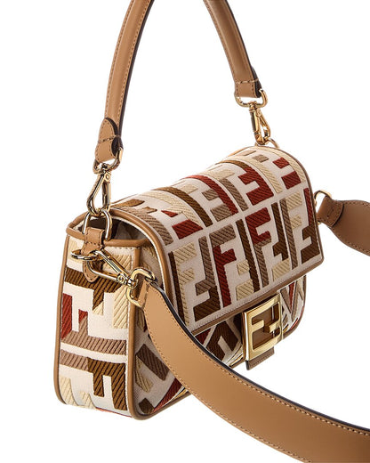 Fendi Baguette Canvas Shoulder Bag Rovelle Bags