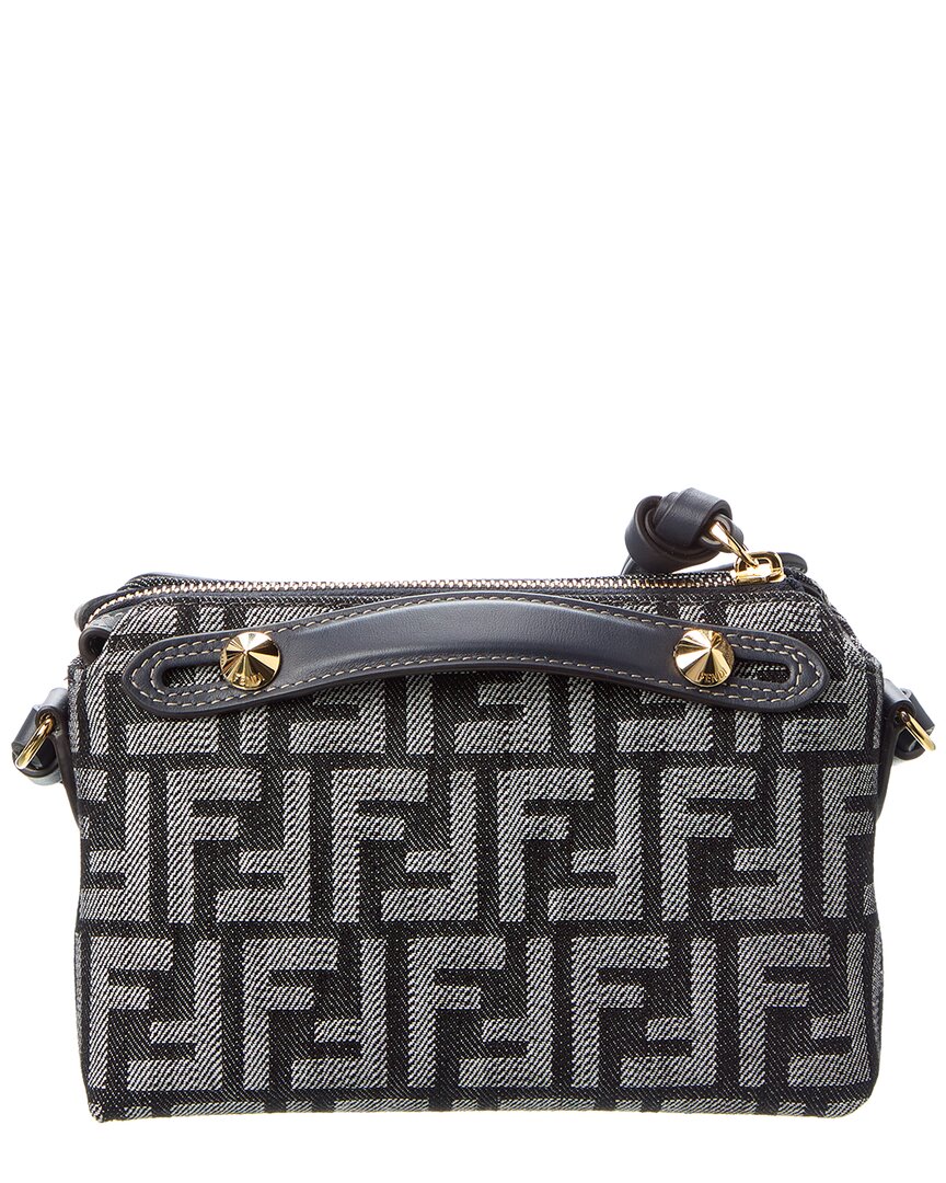Fendi By The Way Soft Mini Ff Denim & Leather Satchel Rovelle Bags