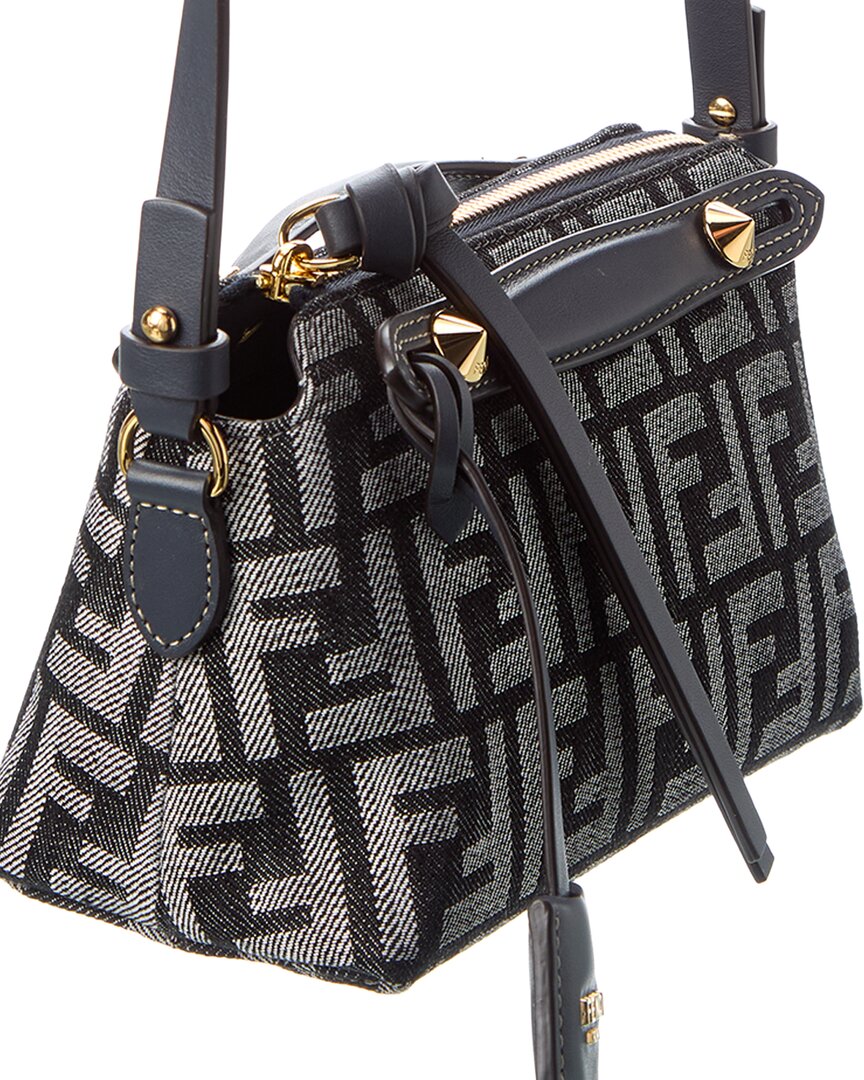 Fendi By The Way Soft Mini Ff Denim & Leather Satchel Rovelle Bags
