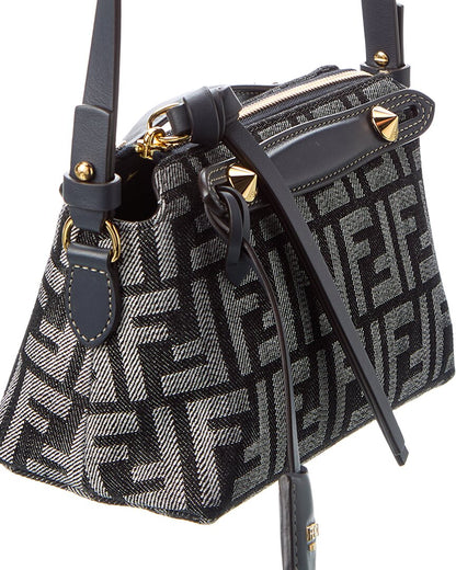 Fendi By The Way Soft Mini Ff Denim & Leather Satchel Rovelle Bags