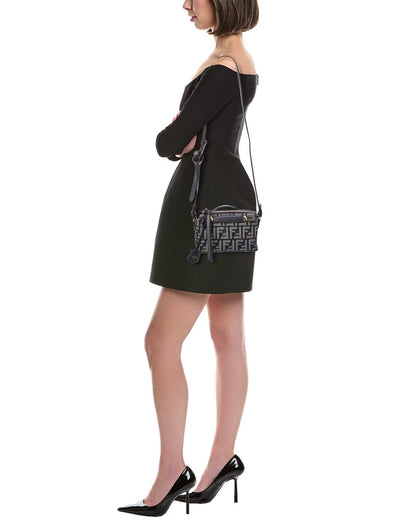 Fendi By The Way Soft Mini Ff Denim & Leather Satchel Rovelle Bags