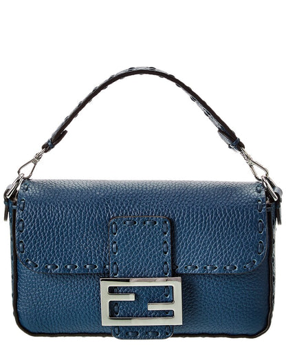 Fendi Baguette Mini Leather Shoulder Bag Rovelle Bags