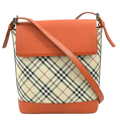 Burberry Nova Brand Canvas White Shoulder Bag Style 40