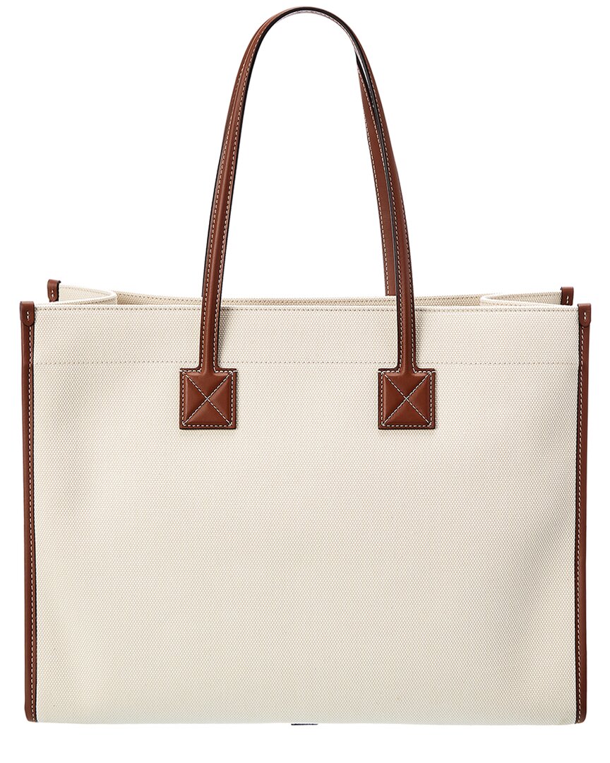 Burberry Medium SIZE Leather Beige Tote Bag