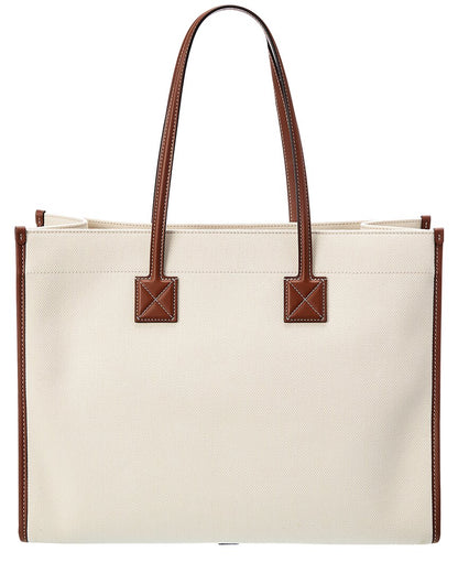 Burberry Medium SIZE Leather Beige Tote Bag