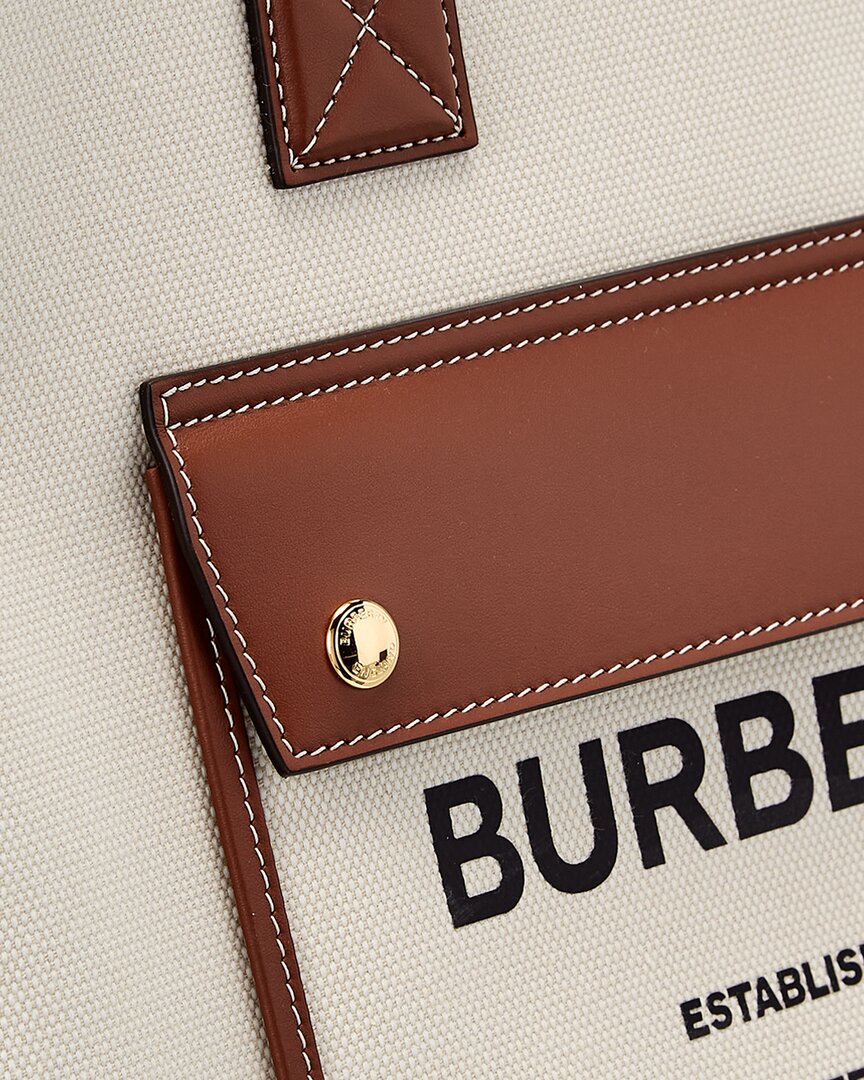 Burberry Medium SIZE Leather Beige Tote Bag