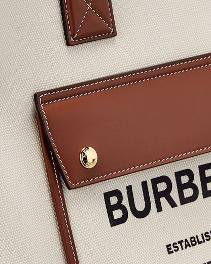 Burberry Medium SIZE Leather Beige Tote Bag