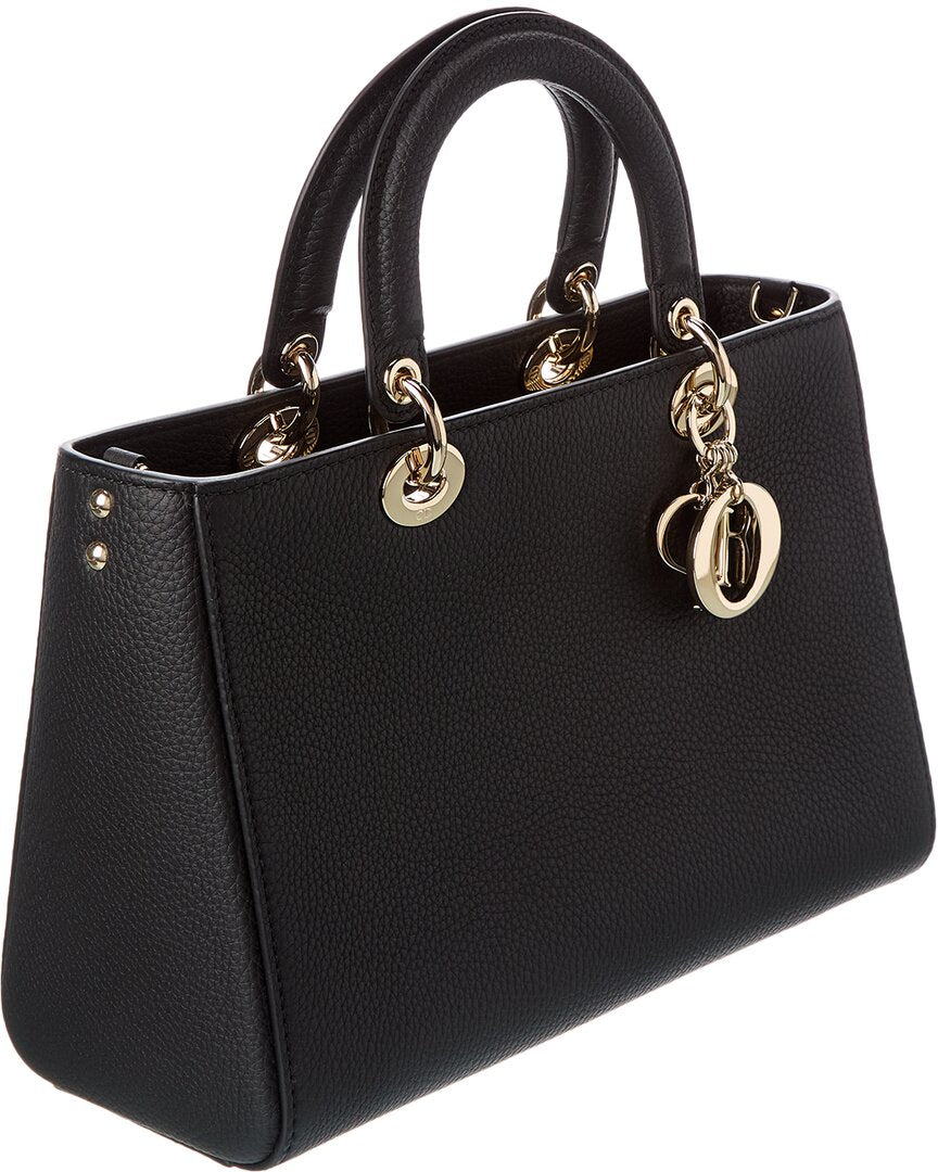 Dior Lady D-Sire Medium Leather Tote Rovelle Bags