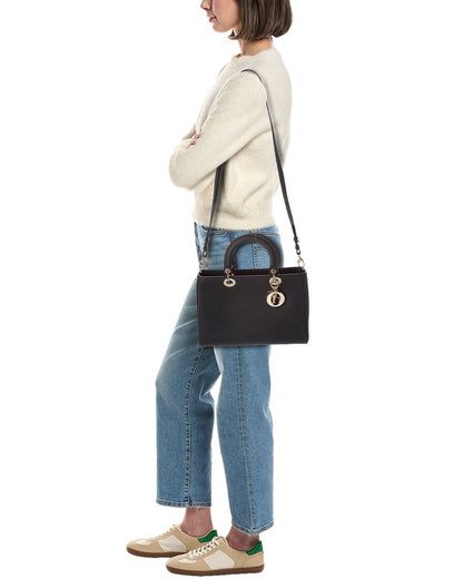 Dior Lady D-Sire Medium Leather Tote Rovelle Bags