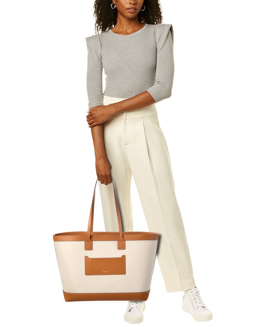 Burberry New Hampshire Leather Brown Tote Bag