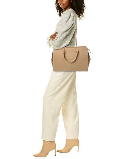 Burberry Banwell Medium Leather Beige Satchel Bag