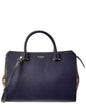Burberry Banwell SIZE Leather Blue Satchel Bag