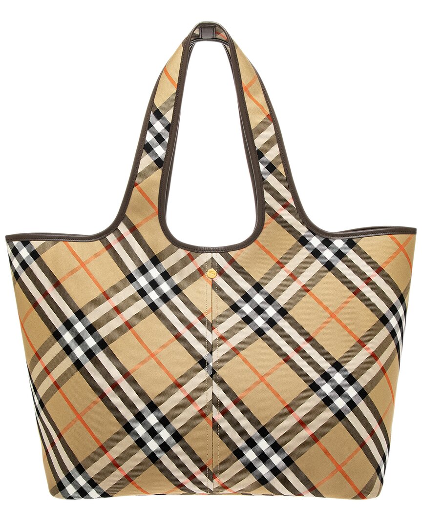 Burberry Medium SIZE Leather Brown Tote Bag