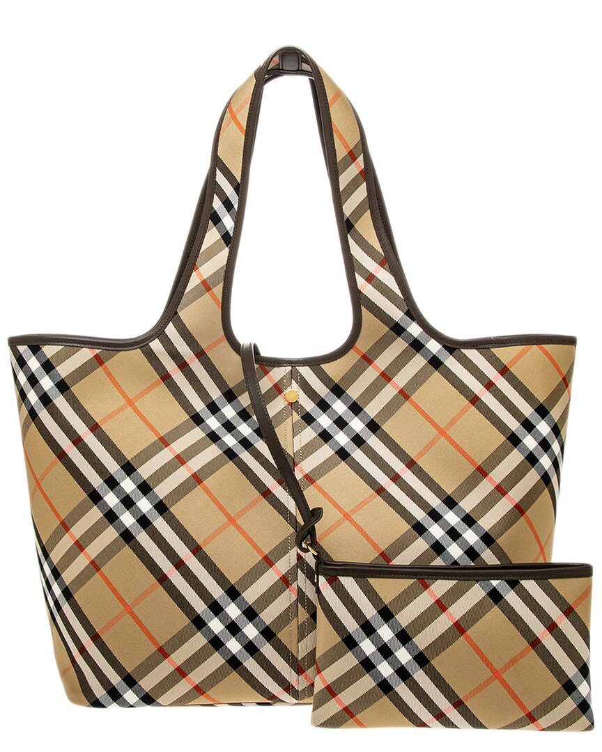 Burberry Medium SIZE Leather Brown Tote Bag