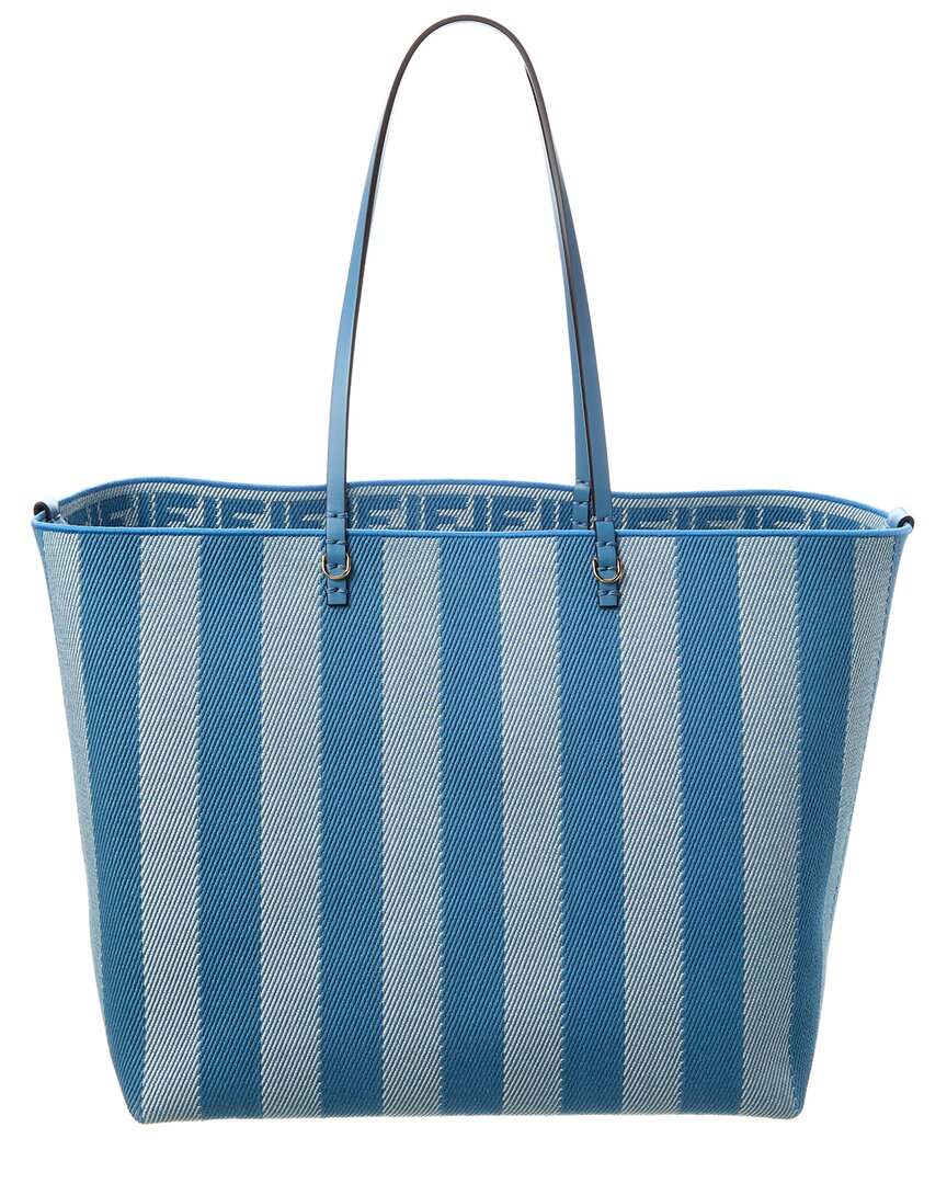 Fendi Roll Large Ff Canvas & Leather Tote Rovelle Bags
