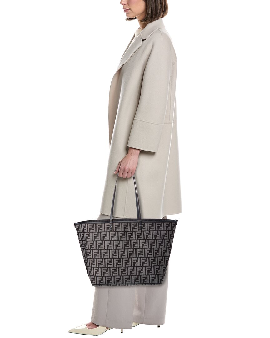 Fendi Roll Large Ff Denim & Leather Tote Rovelle Bags