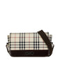 Burberry Nova Brand Canvas White Shoulder Bag Style 42