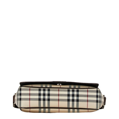 Burberry Nova Brand Canvas White Shoulder Bag Style 42
