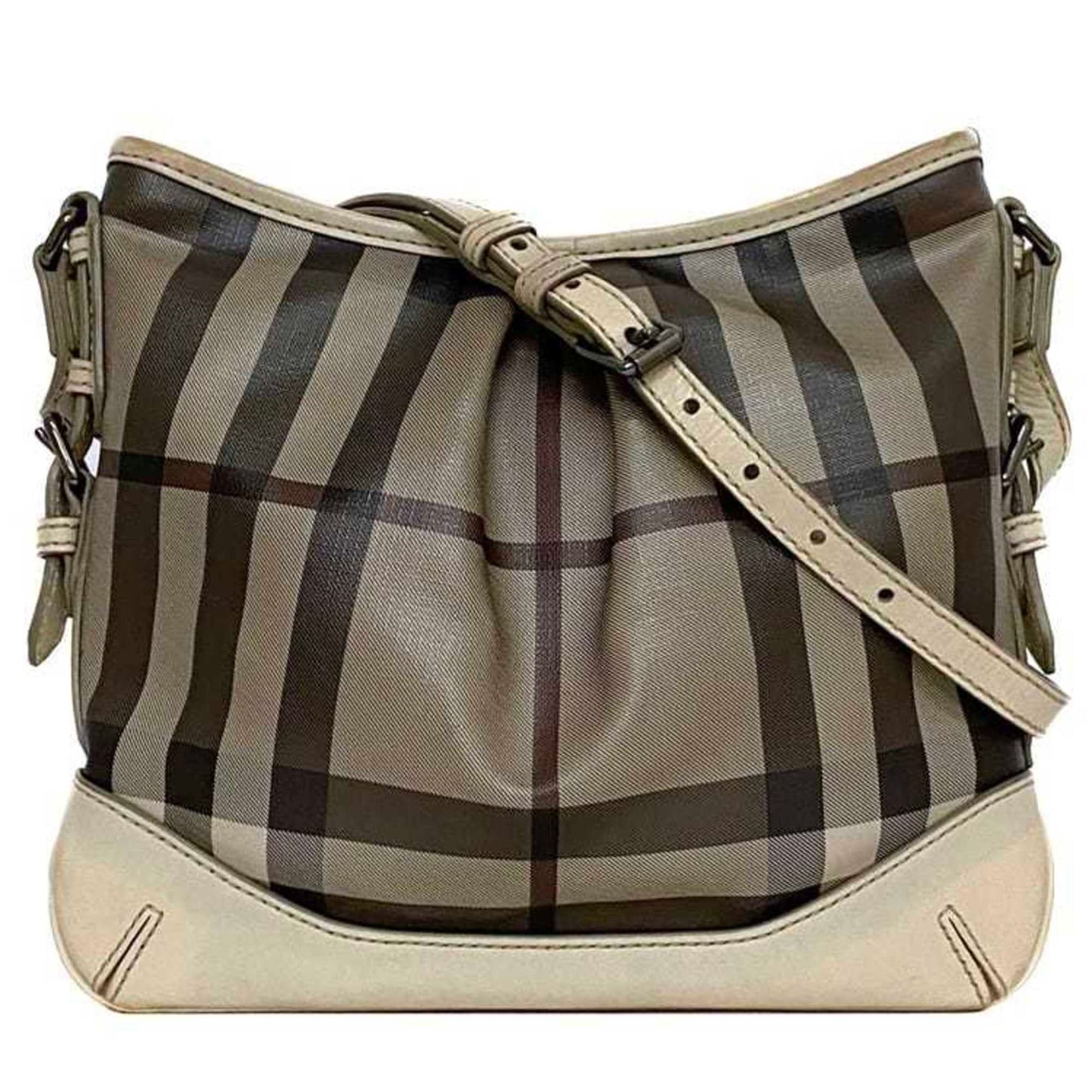 Burberry Smoke Brand Leather Gray Shoulder Bag