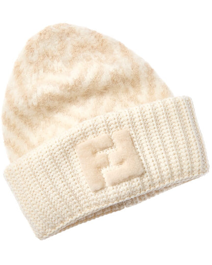 Fendi Ff Alpaca & Wool-Blend Beanie Rovelle Bags
