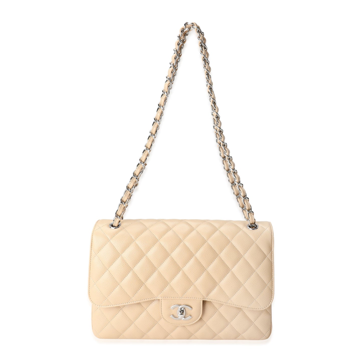 Chanel Flap Classic Quilted Caviar Beige Shoulder Bag Rovelle Bags