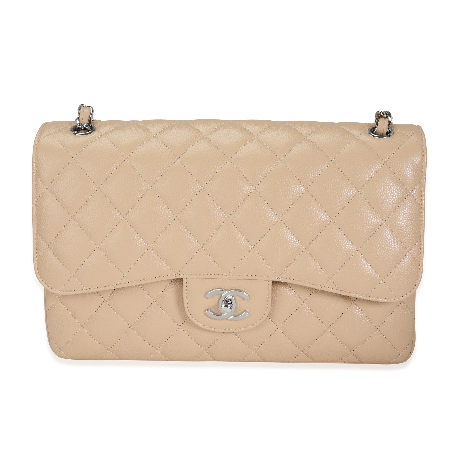 Chanel Flap Classic Quilted Caviar Beige Shoulder Bag Rovelle Bags