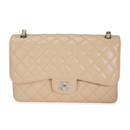 Chanel Flap Classic Quilted Caviar Beige Shoulder Bag Rovelle Bags