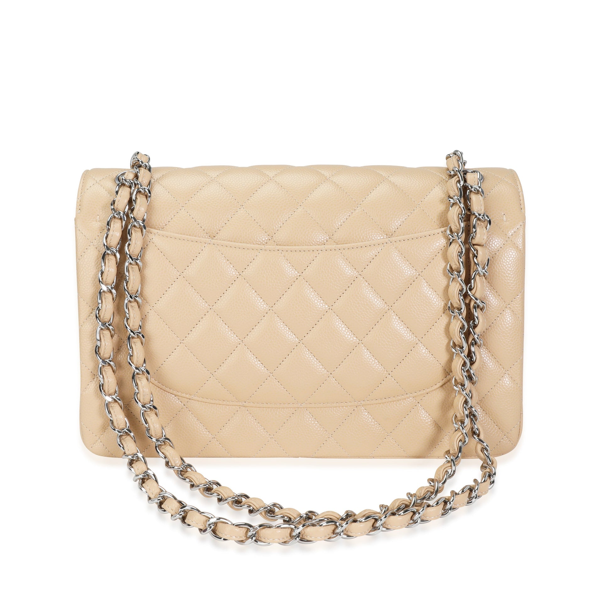 Chanel Flap Classic Quilted Caviar Beige Shoulder Bag Rovelle Bags