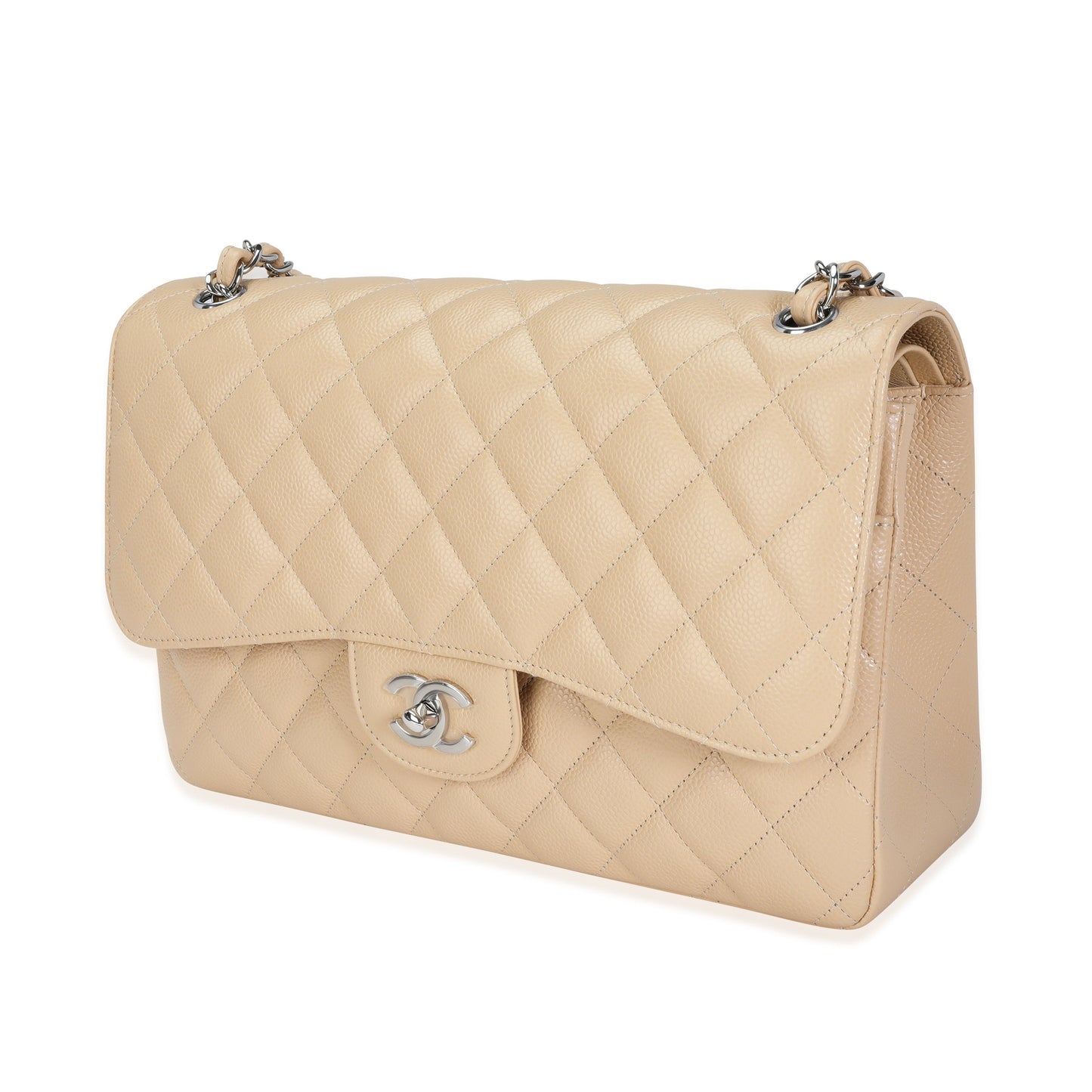 Chanel Flap Classic Quilted Caviar Beige Shoulder Bag Rovelle Bags