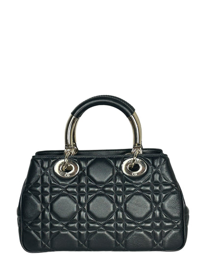 Christian Dior Black Leather Cannage Quilted The Lady 95 22 Bag Rovelle Bags