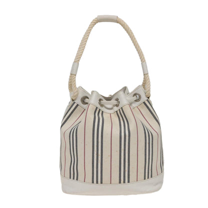 Burberry Nova Brand Canvas White Shoulder Bag Style 61
