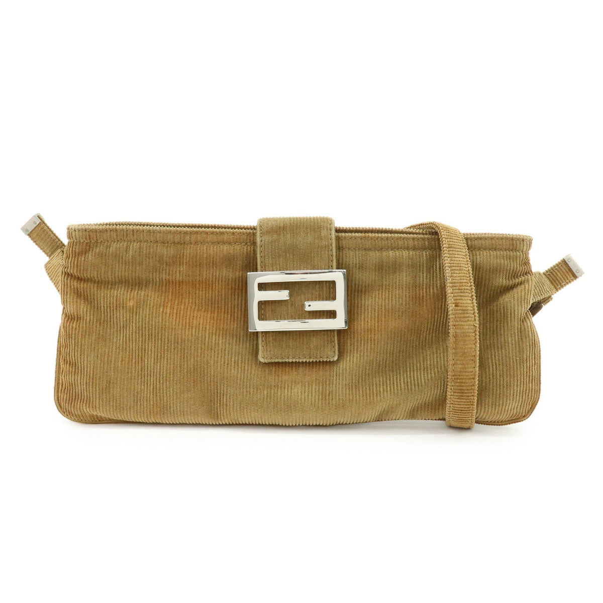 FENDI Corduroy Shoulder Bag Crossbody Bag Brown 26685 Rovelle Bags