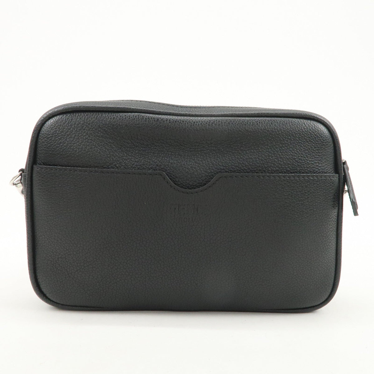 FENDI Logo Leather Camera Case Shoulder Bag Black 7M0286 Rovelle Bags