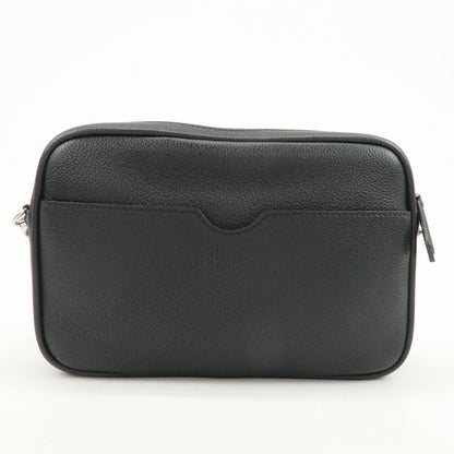 FENDI Logo Leather Camera Case Shoulder Bag Black 7M0286 Rovelle Bags