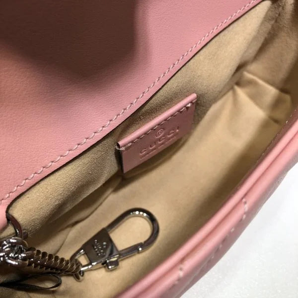 Gucci GG Marmont Matelass茅 Shoulder Bag Pink