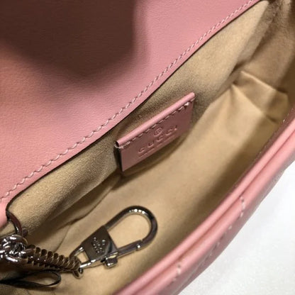 Gucci GG Marmont Matelass茅 Shoulder Bag Pink