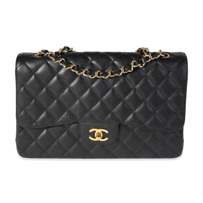 Chanel Flap Classic Quilted Caviar Black Shoulder Bag Style 9 Rovelle Bags
