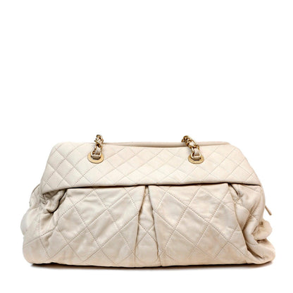 Chanel Beige Quilted Lambskin Day Tote w/ Gold Hardware Rovelle Bags