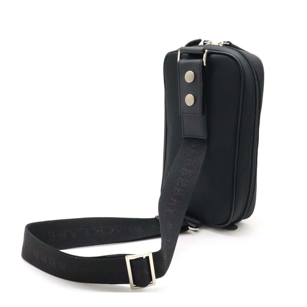 Burberry Label Leather Black Shoulder Bag