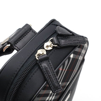 Burberry Label Leather Black Shoulder Bag
