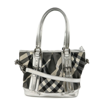 Burberry Beat Leather Tote Bag