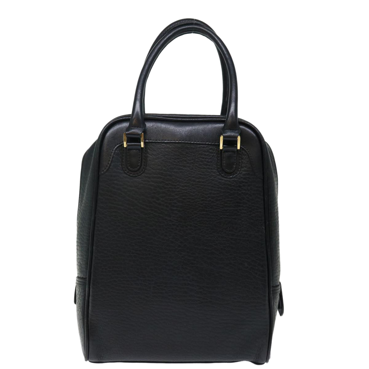 Burberry Logo Brand Leather Black Handbag