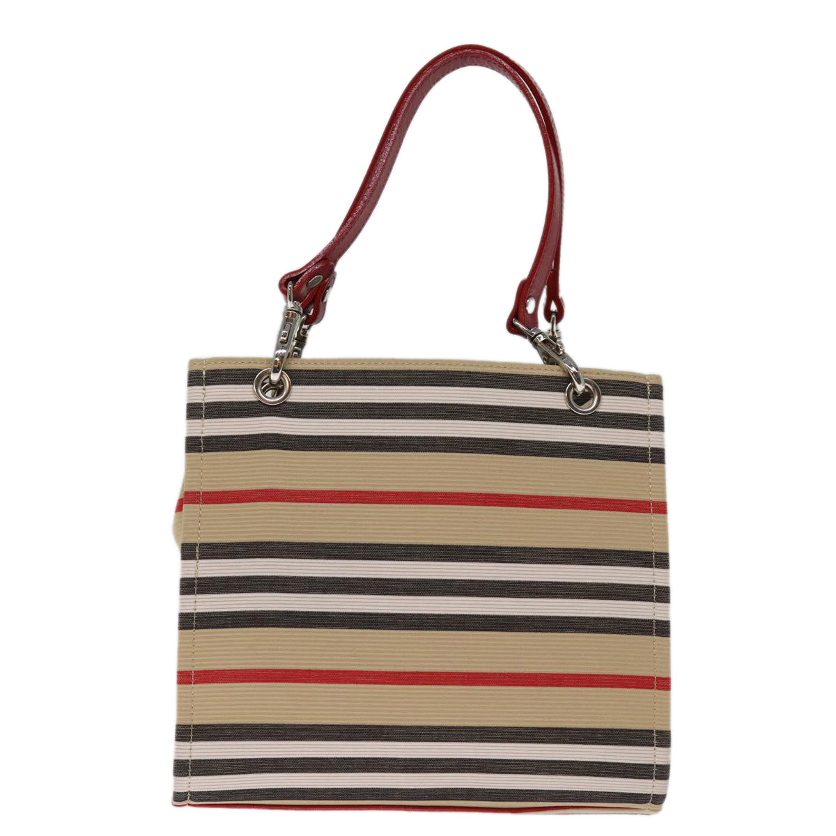 Burberry Cabas Brand Canvas White Handbag