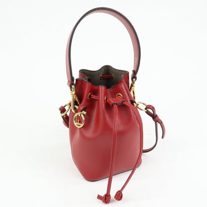 FENDI Mon Tresor Leather 2Way Bag Hand Bag Shoulder Bag Red 8BS010 Rovelle Bags