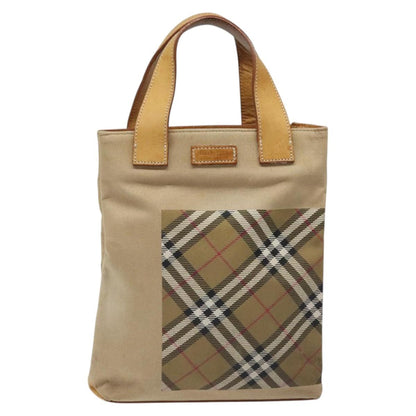Burberry Nova Check Brown Canvas Handbag ( )
