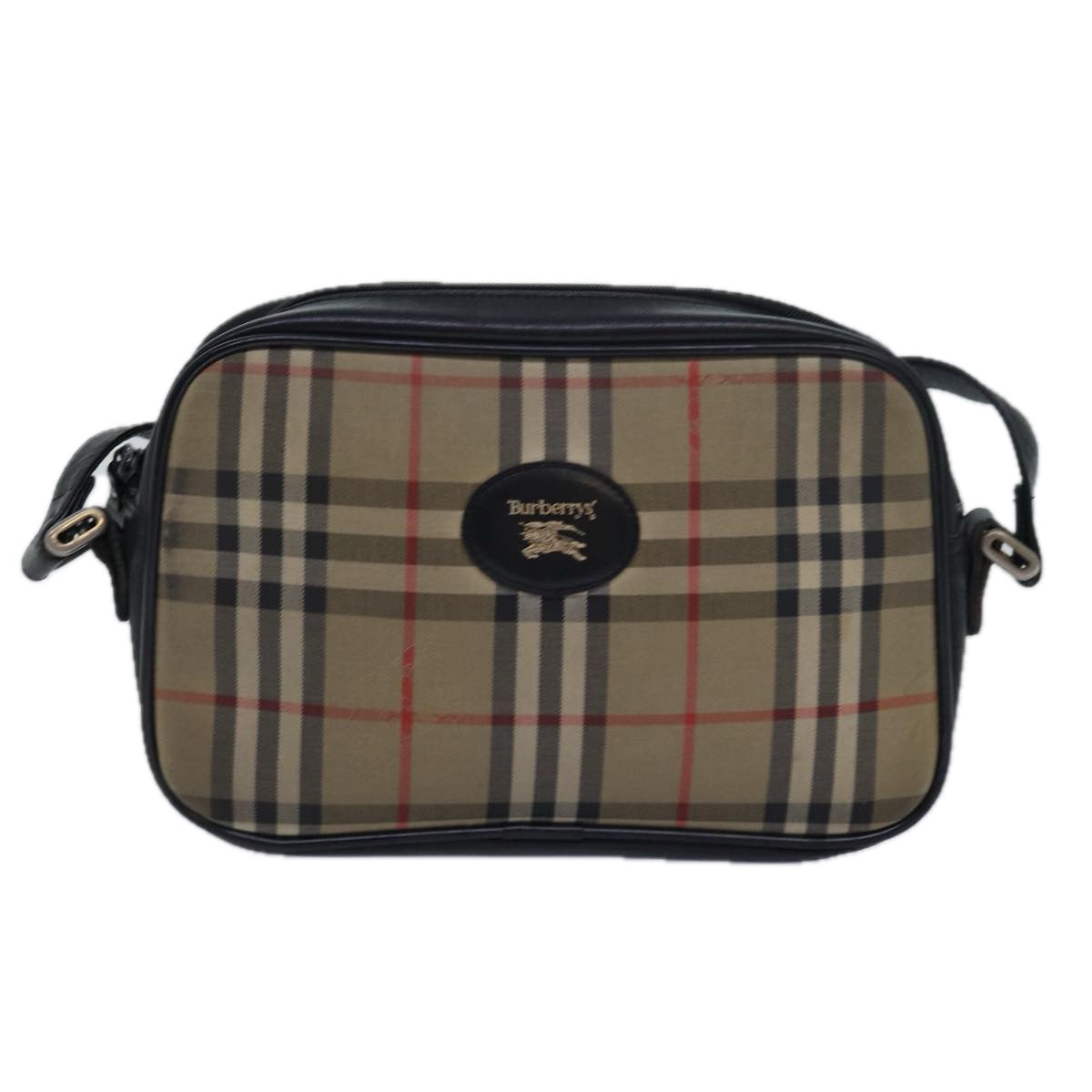 Burberry Nova Brand Canvas White Shoulder Bag Style 49